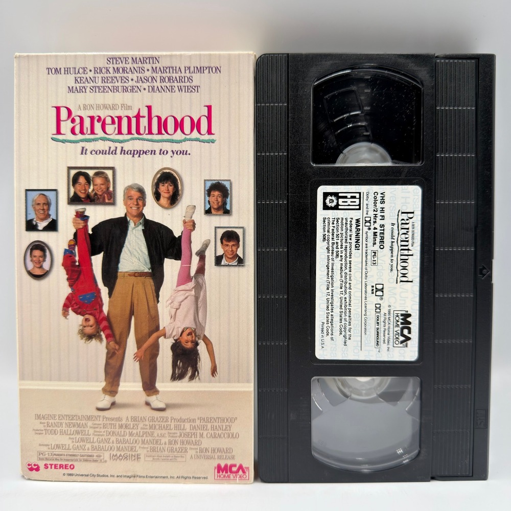 Parenthood VHS 1990 MCA Home Video Steve Martin Keanu Reeves Rick Moranis PG-13